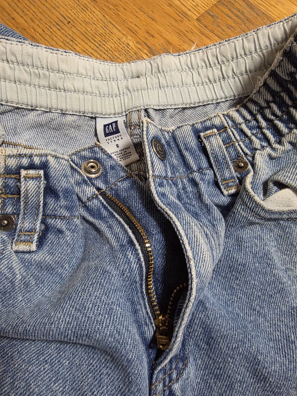 Gap Vintage Bandana Patchwork Cotton Straightleg Denim Jeans